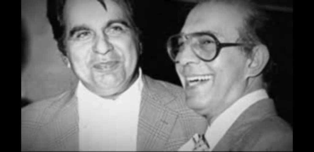 Dilip Kumar with his "voice" Talat Mehmood